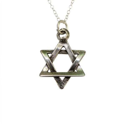 Star Of David Silver Necklace