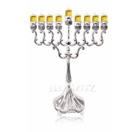 Silver Plated Oil Menorah