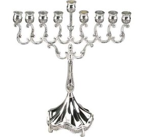 Oil Menorah Silverplated