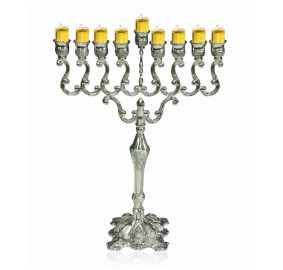 Silver Plated Oil Menorah