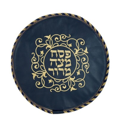 Matzah Cover Leather Navy / Go