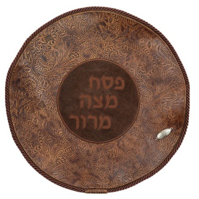 Matzah Cover - Leather 500 - Brown