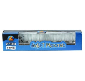 Safety Strip Oil Menorah - Silver