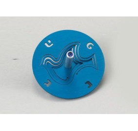 Aluminum Cut Peace Dreidel - Teal