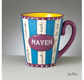 Handpainted Ceramic Mug - "Maven"