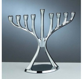 Aluminum Modern Menorah - Chromeplated