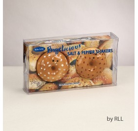 Bagel Shaped Salt and Pepper Shakers, Ceramic