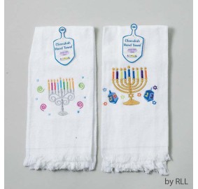 Chanukah Embroidered Hand Towels