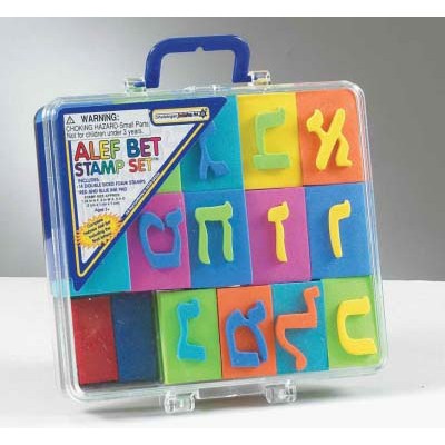 Alef Bet Stamp Set W/ Ink Pad