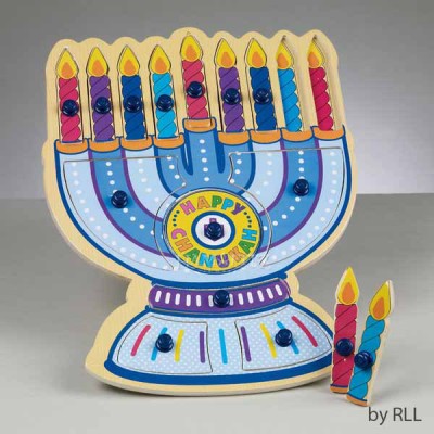 Menorah Shaped  Wooden Puzzle