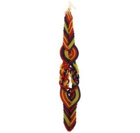 Safed Havdalah Candle Beeswax - Multi Color