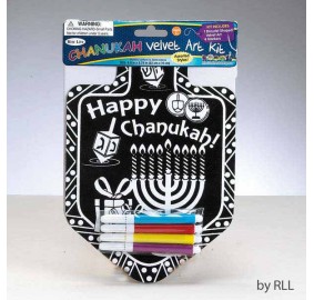 Dreidel Shape Chanukah Velvet Art Kit