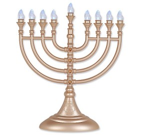 Gold Crystal LED Menorah