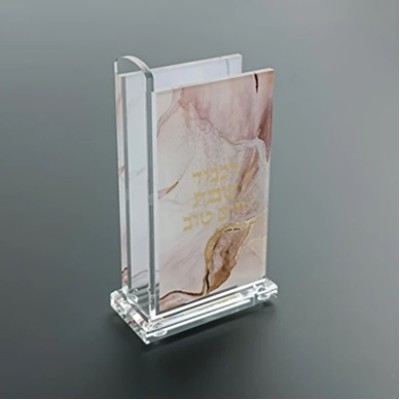 Match Box Holder Acrylic Rose Gold Marble