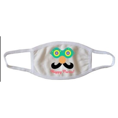 Purim Face Mask White