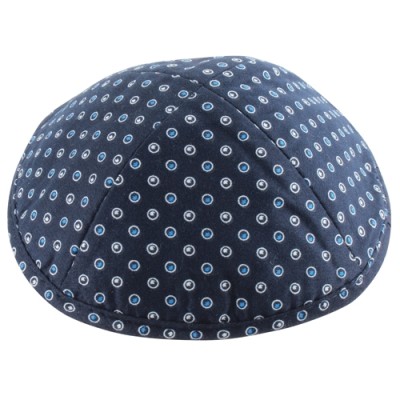 Kippah Navy Dotted 17 cm