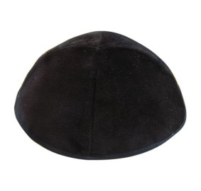 Velvet 4 Part Black Yarmulka Size 5