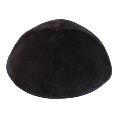 Velvet 4 Part Black Yarmulka Size 5