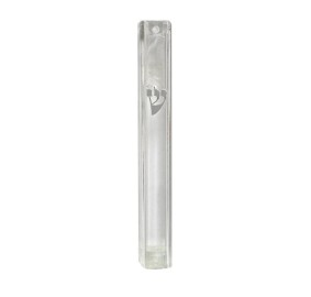 Mezuzah Cover Clear with Rubber Cork 20 cm