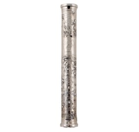 Mezuzah Cover Nickel Filigree 