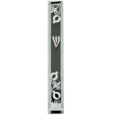 Mezuzah Cover Mirrored Pomegra