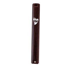 Mezuzah Cover Wood Look Plasti