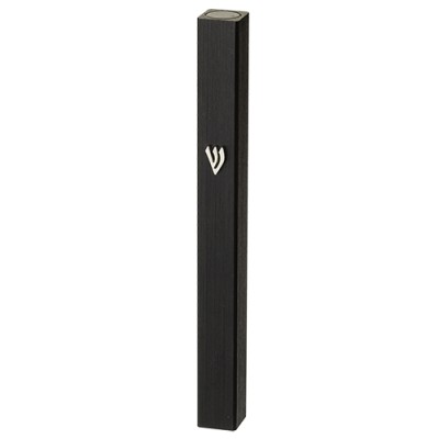 Aluminum Mezuzah Cover - Black