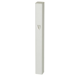 Aluminum Mezuzah Cover - White