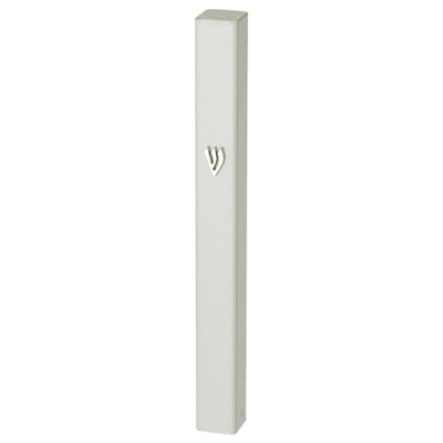 Mezuzah Cover Aluminum White