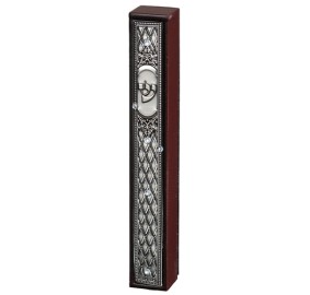 Mezuzah Cover Wood with Plaque