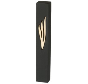 Mezuzah Cover Black 20cm Concrete Polymer