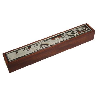 Brown Nickel Mezuzah Cover 12 Cm