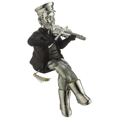 Violin Player Figurine with Cloth Legs