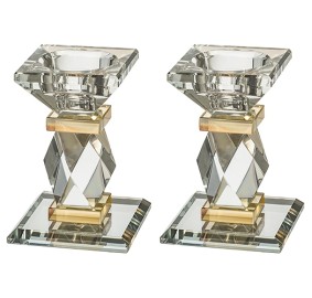 Candlesticks Gold Crystal 