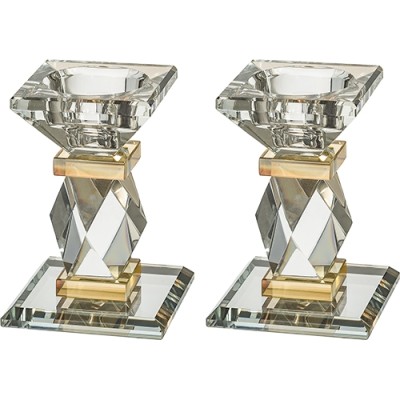 Candlesticks Gold Crystal 