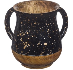 Wash Cup Mango Wood Black