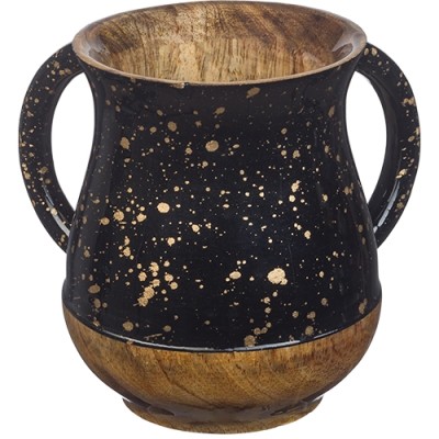 Wash Cup Mango Wood Black