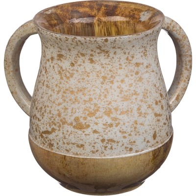 Wash Cup Mango Wood White