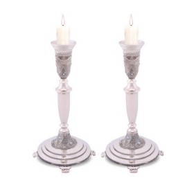 Candlesticks Nickel Filigree