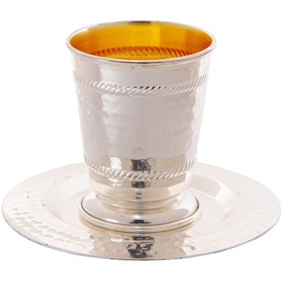 Kiddush Cup Silverplate Set