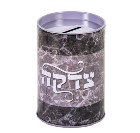 Tzedakah Box Metal Marble