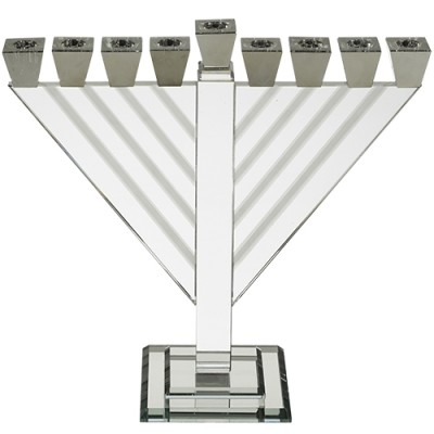 Crystal Rambam Menorah 40 Cm