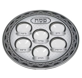 Grey Seder Plate