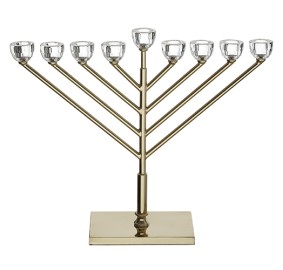 Menorah Gold Nickel & Crystal