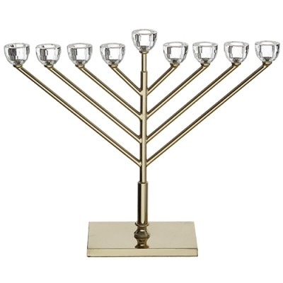 Menorah Gold Nickel & Crystal