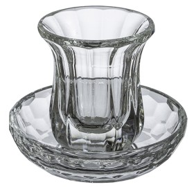 Crystal Kiddush Cup with Plate