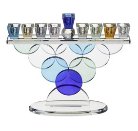 Crystal Menorah Colorful