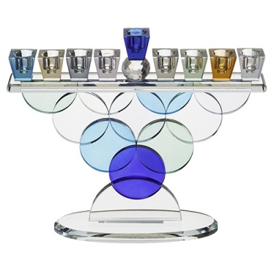 Crystal Menorah Colorful