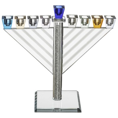 Crystal Menorah Colorful