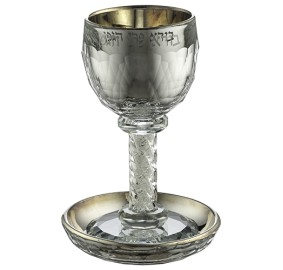 Crystal Kiddush Cup Set 